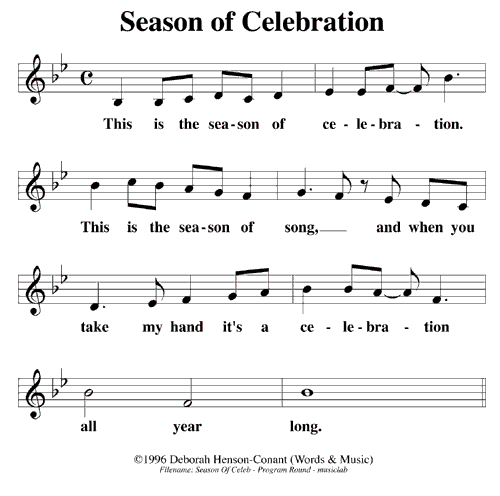 Season of Celebration – A Holiday Round to Sing